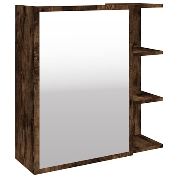 vidaXL vannitoa peegelkapp, suitsutamm, 62,5 x 20,5 x 64 cm, tehispuit