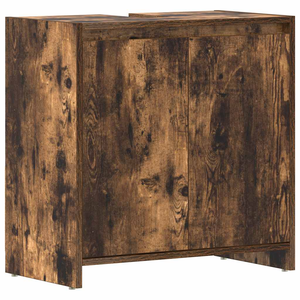 vidaXL Koupelnová skříňka kouřový dub 60 x 33 x 61 cm kompozitní dřevo