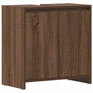 Koupelnová skříňka hnědý dub 60 x 33 x 61 cm kompozitní dřevo - obrázek 2