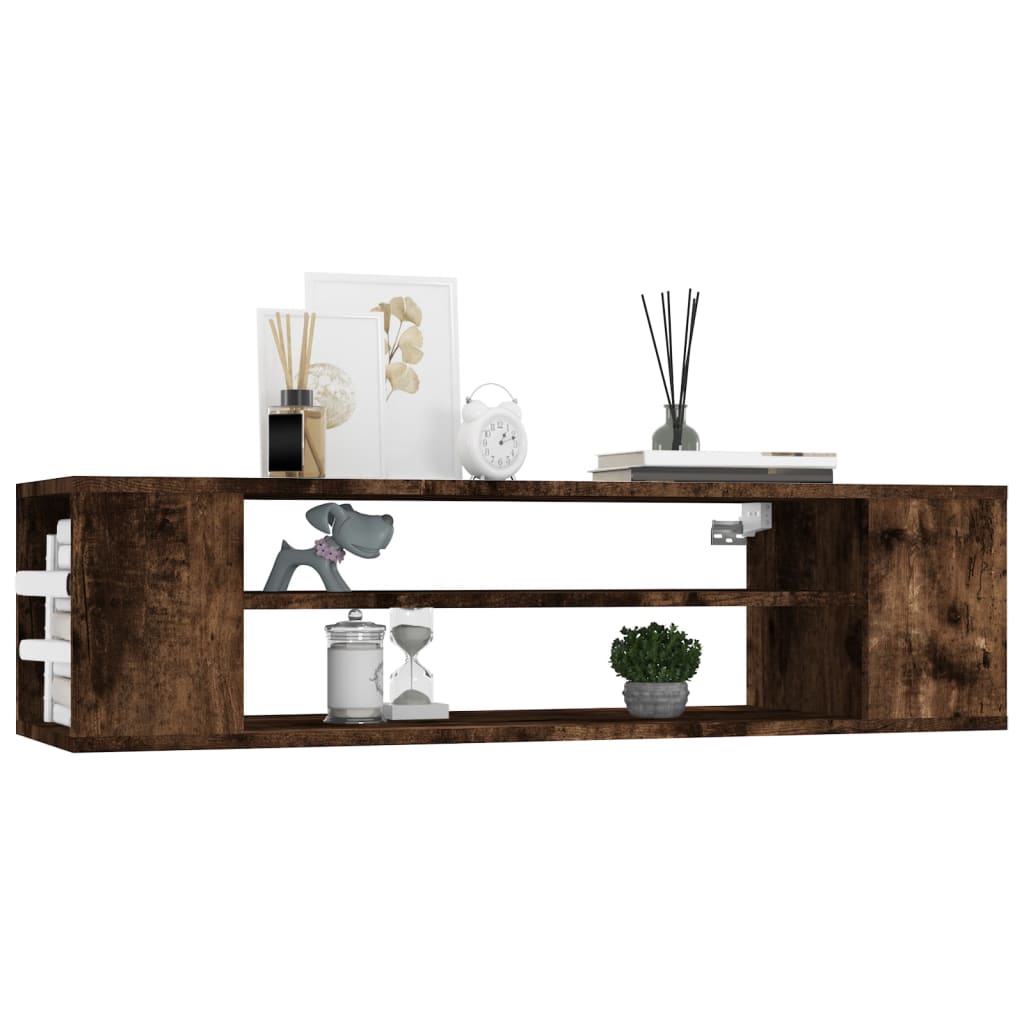vidaXL Tv-hangmeubel 100x30x26,5 cm bewerkt hout gerookt eikenkleurig afbeelding