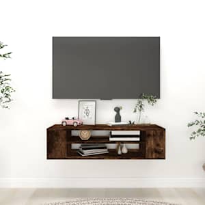 Viseča TV omarica dimljeni hrast 100x30x26,5 cm inženirski les