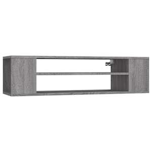 Závěsná TV skříňka šedá sonoma 100x30x26,5 cm kompozitní dřevo - obrázek 2
