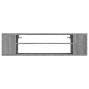 Závěsná TV skříňka šedá sonoma 100x30x26,5 cm kompozitní dřevo - obrázek 4