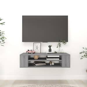 Závěsná TV skříňka šedá sonoma 100x30x26,5 cm kompozitní dřevo - obrázek 1