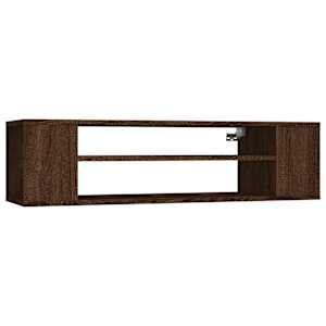 Závěsná TV skříňka hnědý dub 100x30x26,5 cm kompozitní dřevo - obrázek 2