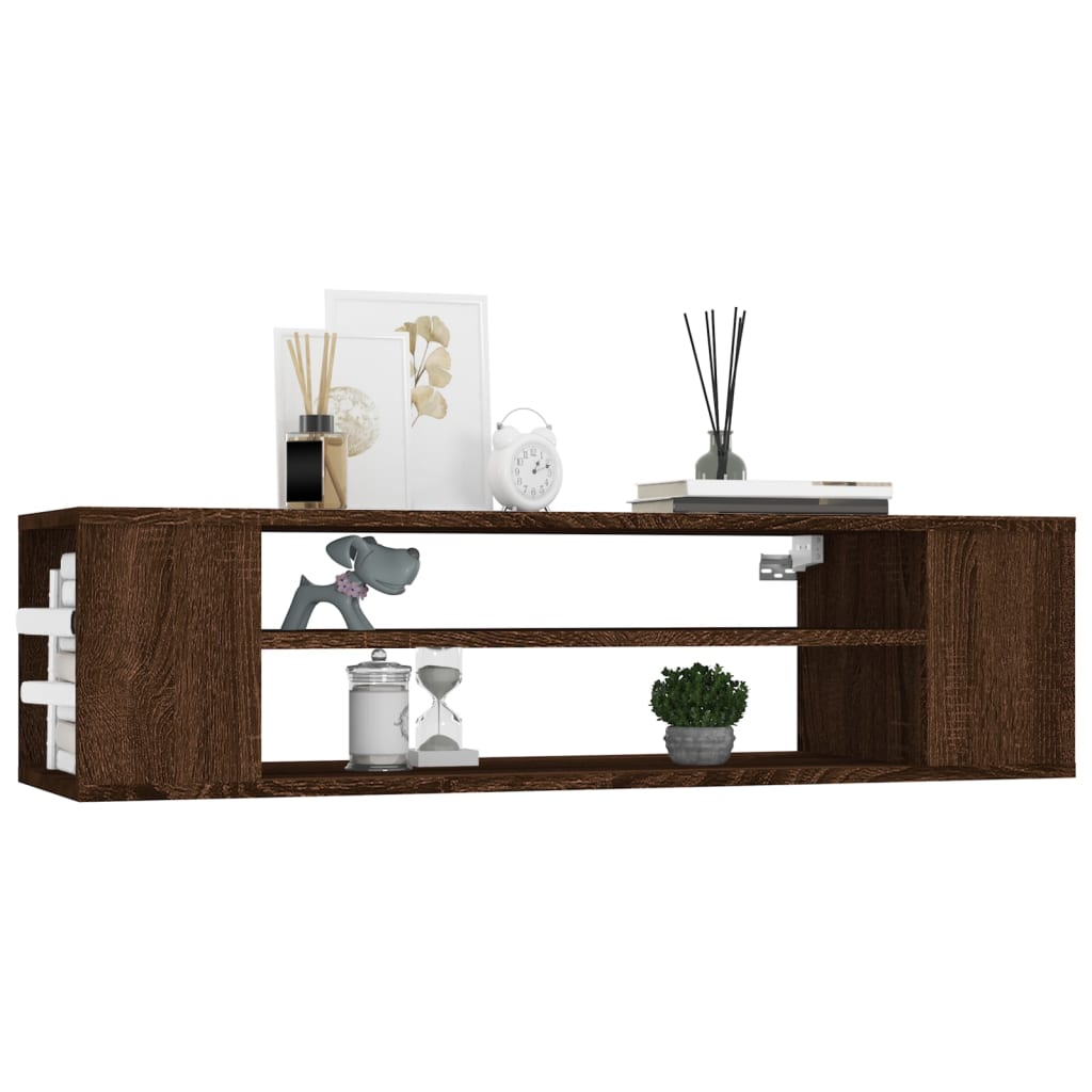 vidaXL barna tölgyszínű szerelt fa függő TV-szekrény 100x30x26,5 cm