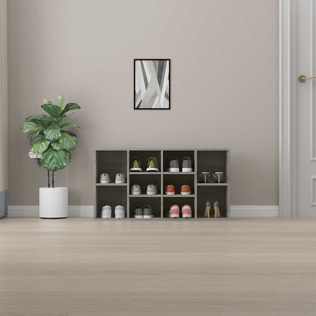 vidaXL szürke sonoma színű cipőtároló pad 103 x 30 x 55 cm