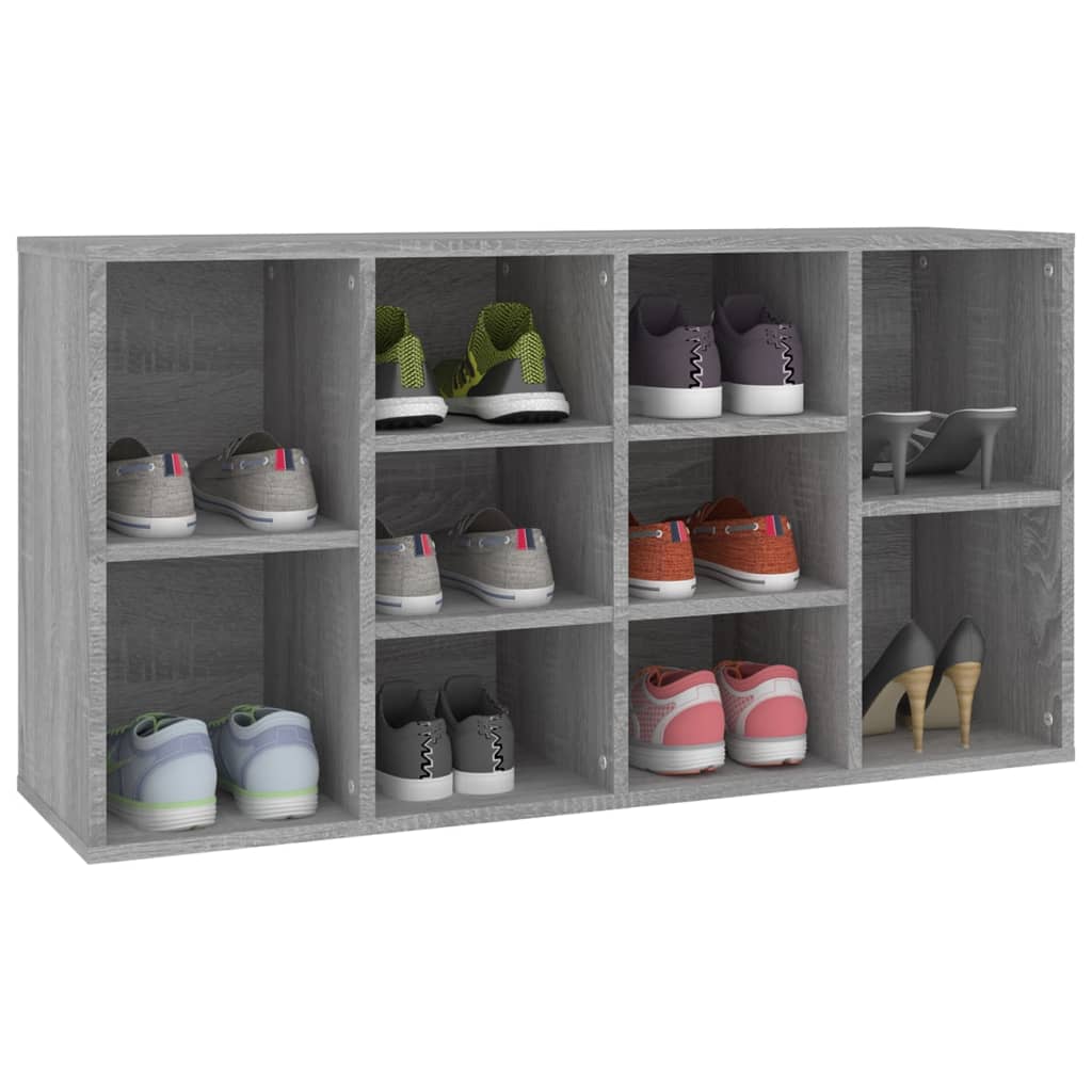 Шкаф за обувки, сив сонома, 103x30x54,5 см, инженерно дърво