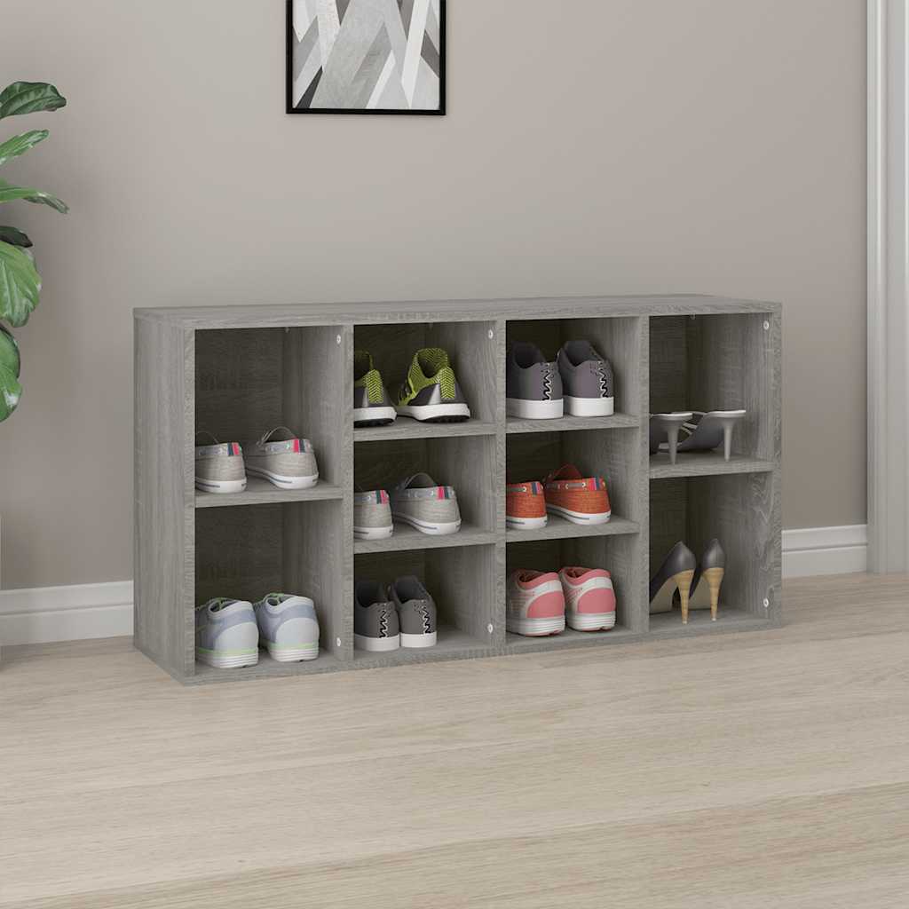 vidaXL Schuhbank Grau Sonoma 103x30x54,5 cm Holzwerkstoff