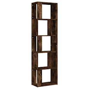 vidaXL raamatukapp, suitsutatud tamm, 45 x 24 x 160 cm, tehispuit