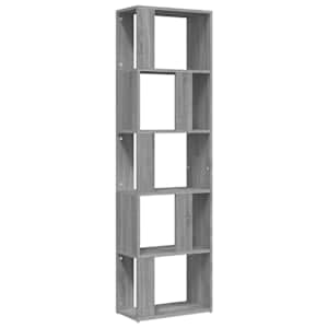 vidaXL raamatukapp, hall Sonoma, 45x24x160 cm, tehispuit