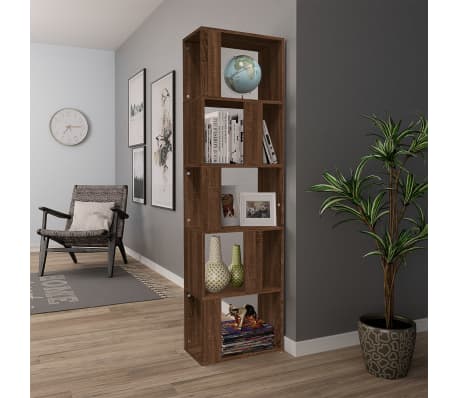 vidaXL Estanter&iacute;a de madera contrachapada marr&oacute;n roble 45x24x160 cm