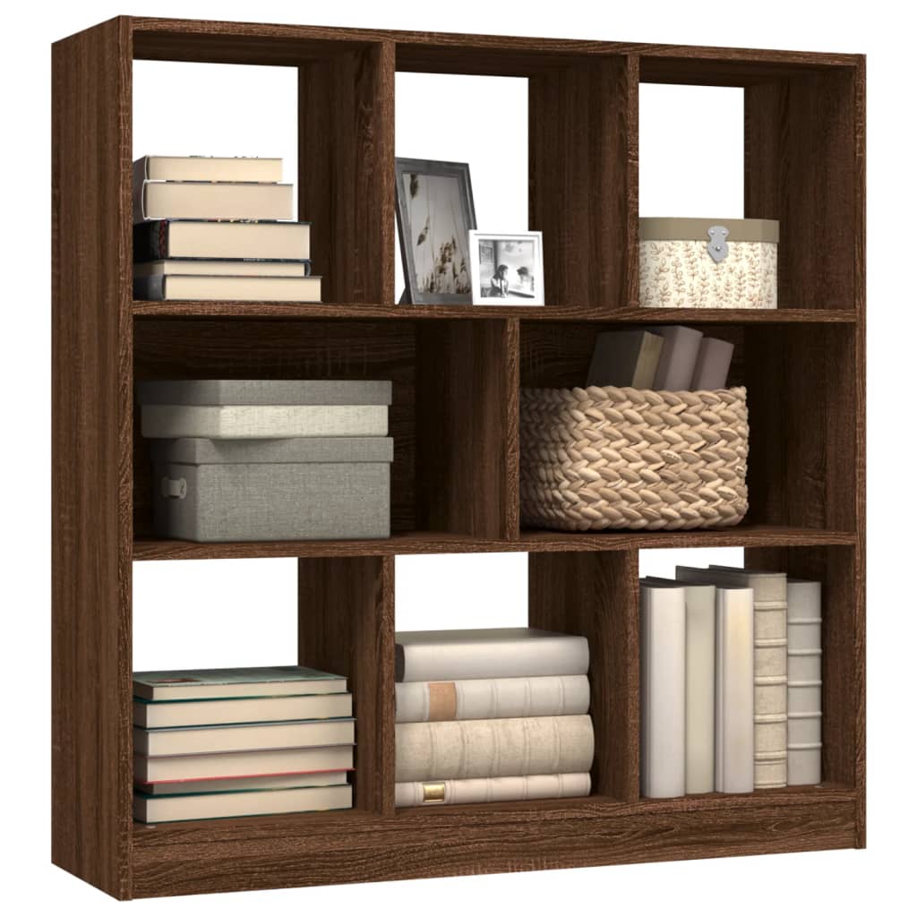 vidaXL Boekenkast 97,5x29,5x100 cm bewerkt hout bruin eikenkleur afbeelding