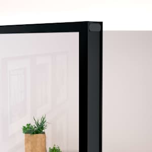 Interiérové dveře černé 102x201,5 cm tvrzené sklo a hliník úzké - obrázek 5