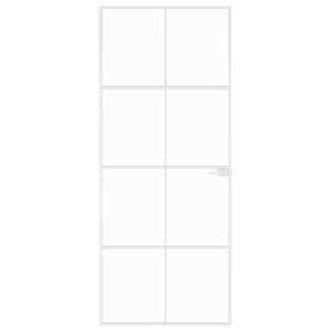 vidaXL Ușă de interior alb 83x201,5 cm sticlă securiz. / aluminiu slim