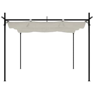 Pergola se zatahovací střechou krémová 295 x 292 x 230 cm - obrázek 3