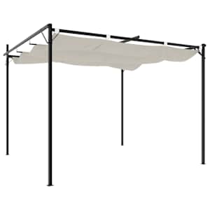 Pergola se zatahovací střechou krémová 295 x 292 x 230 cm - obrázek 5