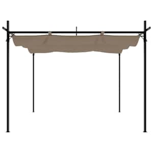Pergola se zatahovací střechou taupe 295 x 292 x 230 cm - obrázek 3