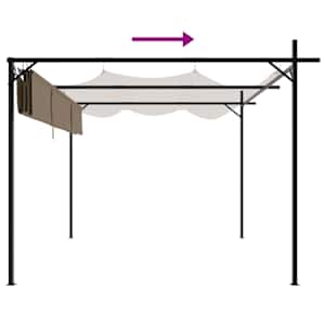 Pergola se zatahovací střechou taupe 295 x 292 x 230 cm - obrázek 6