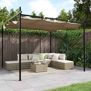 Pergola s pomično streho taupe 295x292x230 cm