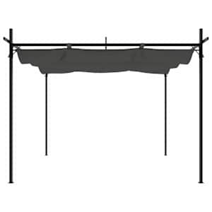 Pergola se zatahovací střechou antracitová 295 x 292 x 230 cm - obrázek 3