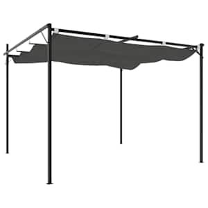 Pergola se zatahovací střechou antracitová 295 x 292 x 230 cm - obrázek 5