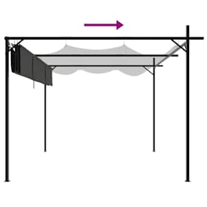 Pergola se zatahovací střechou antracitová 295 x 292 x 230 cm - obrázek 6