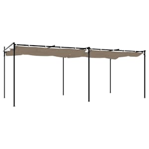 Pergola se zatahovací střechou taupe 589 x 292 x 230 cm - obrázek 5