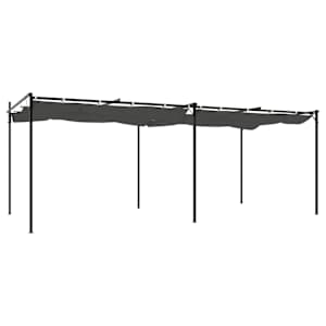 Pergola se zatahovací střechou antracitová 589 x 292 x 230 cm - obrázek 5