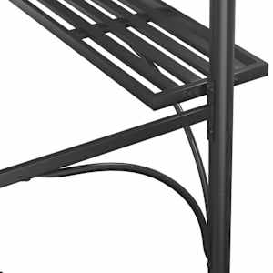 BBQ altán s bočními policemi antracitový 220x115x230 cm ocel - obrázek 6