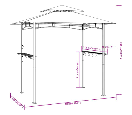 VidaXL Gazebo Da Giardino In Acciaio Verniciato A Polvere: 3x4 M, Colore Bianco, Perfetto Per Feste E Matrimoni