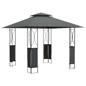 Altán se střechou antracitový 300 x 300 x 270 cm ocel - obrázek 2