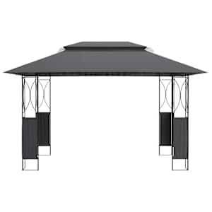 Altán se střechou antracitový 400 x 300 x 270 cm ocel - obrázek 3