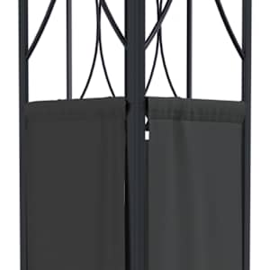 Altán se střechou antracitový 400 x 300 x 270 cm ocel - obrázek 4