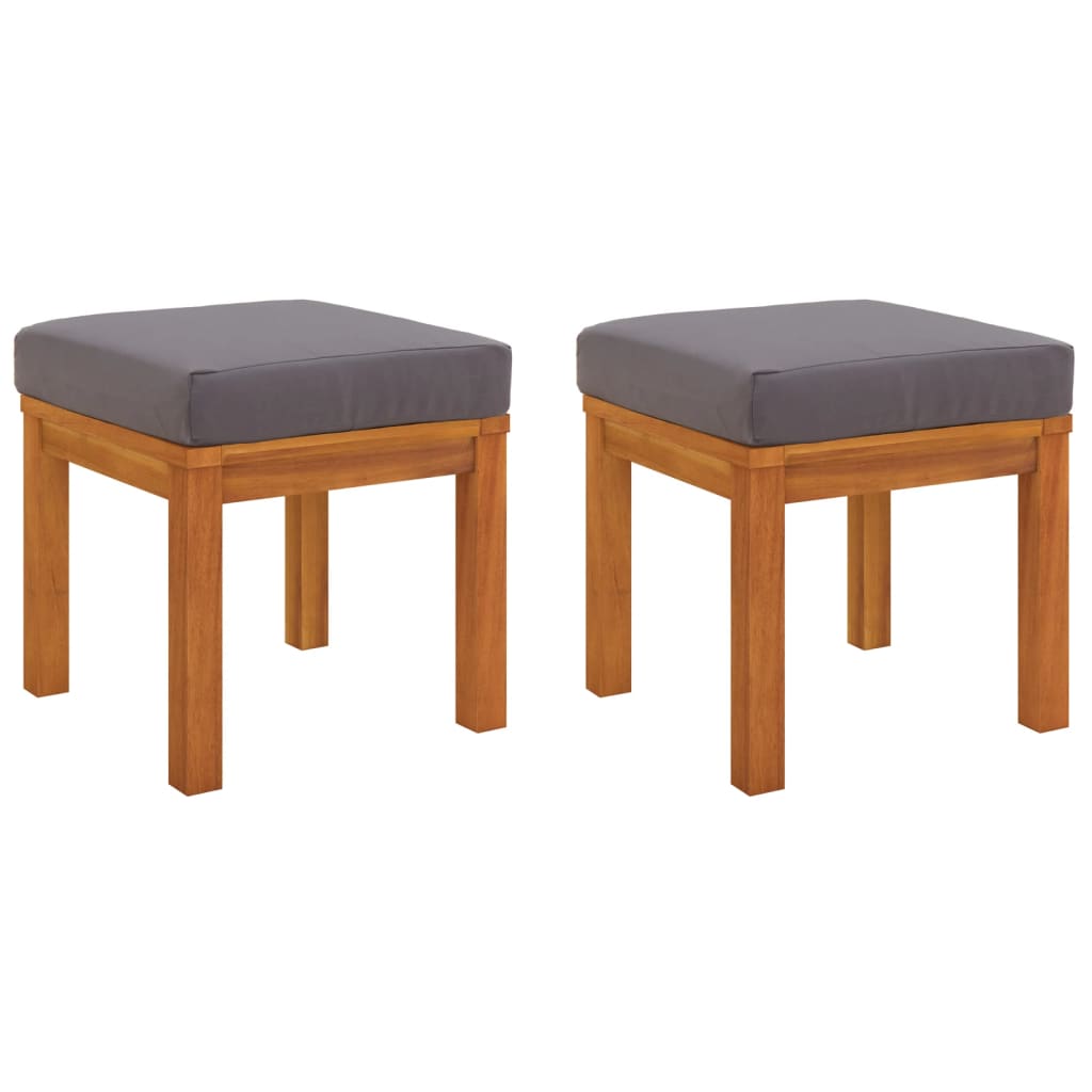 vidaXL Zahradní stoličky s poduškami 2 ks 40x40x34 cm masivní akácie