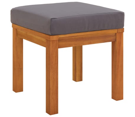 vidaXL Garden Stools with Cushions 2 pcs 40x40x42 cm Solid Wood Acacia