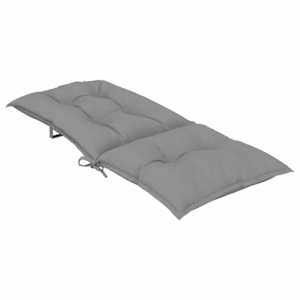 Podušky na židli vysoké opěradlo 6 ks šedé 120x50x7 cm textil - obrázek 6