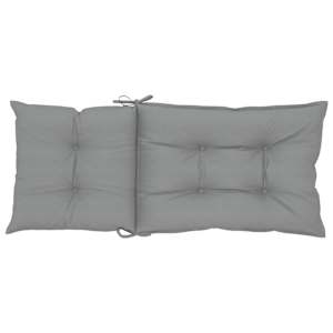 Podušky na židli vysoké opěradlo 6 ks šedé 120x50x7 cm textil - obrázek 7