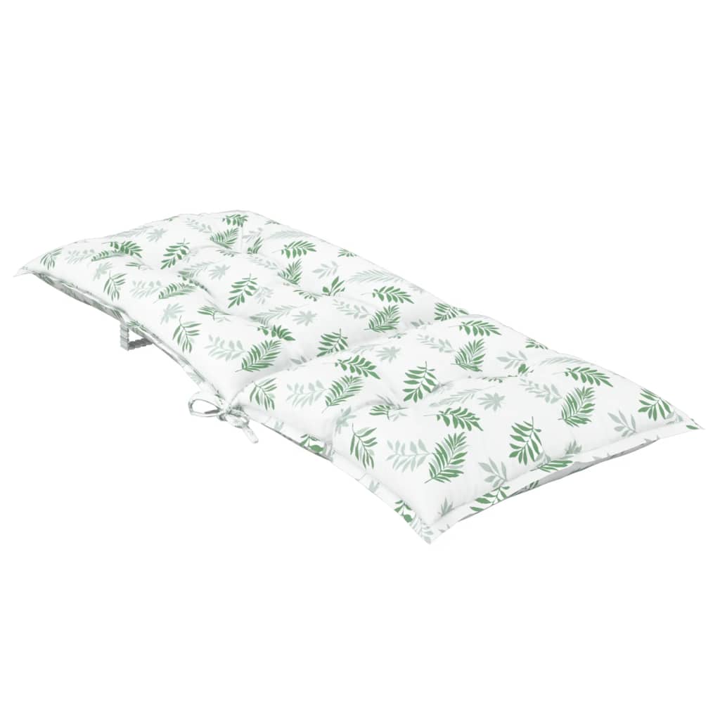 Възглавници за градински столове 2 бр на листа 120x50x7 см плат