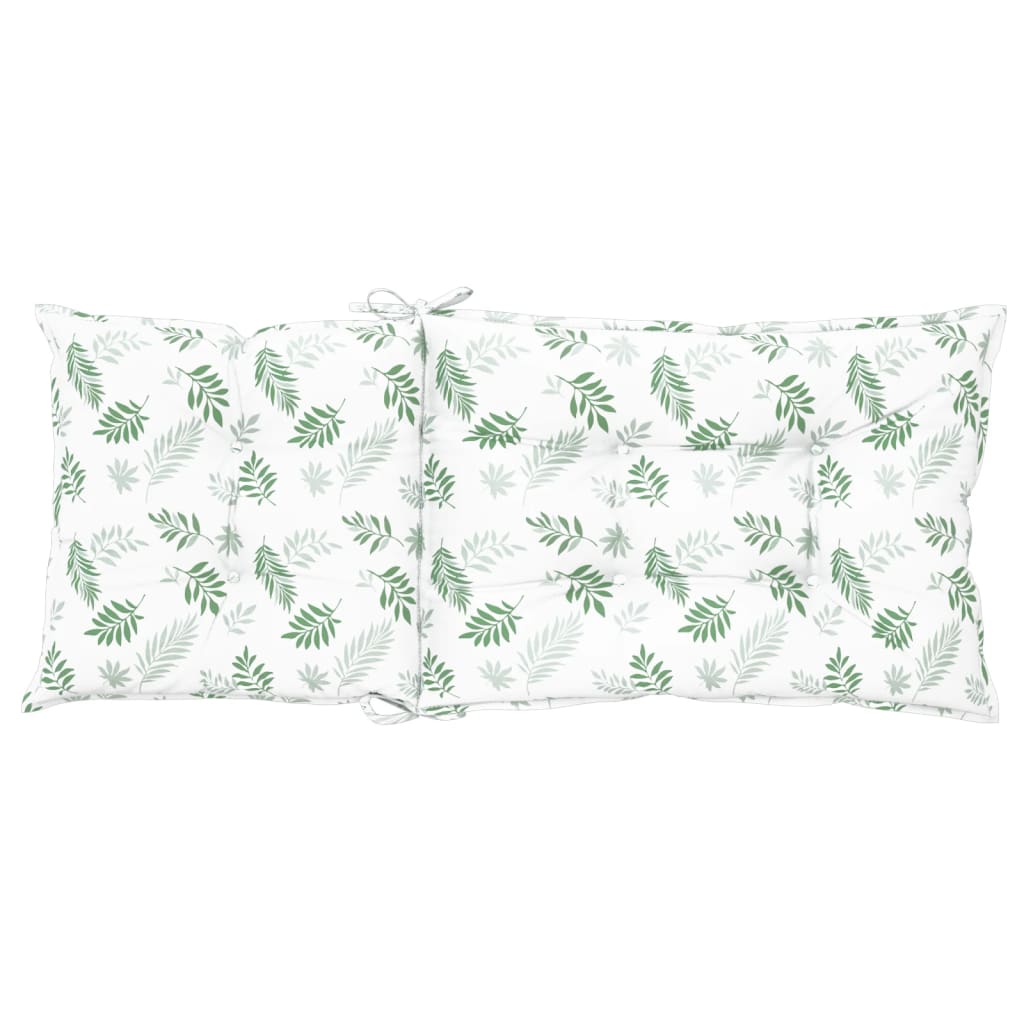 Възглавници за градински столове 2 бр на листа 120x50x7 см плат