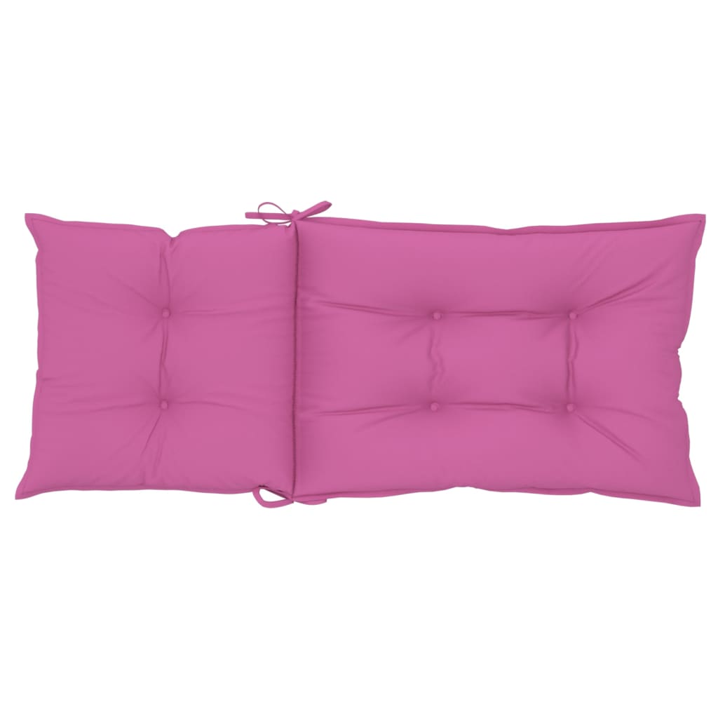 Perne scaun cu spătar înalt, 4 buc., roz, 120x50x7 cm, textil