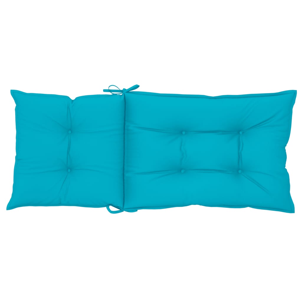 Perne scaun cu spătar înalt, 6 buc., turcoaz 120x50x7 cm textil