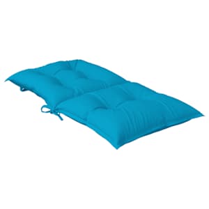 Podušky na židli nízké opěradlo 4 ks modré 100x50x7 cm textil - obrázek 5