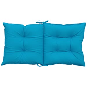 Podušky na židli nízké opěradlo 4 ks modré 100x50x7 cm textil - obrázek 7