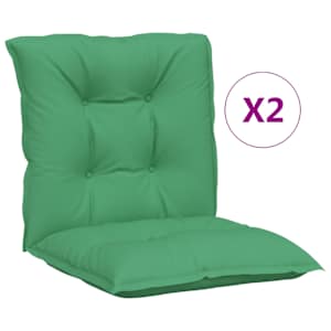 vidaXL madala seljatoega toolipadjad 2 tk roheline 100x50x7 cm, kangas