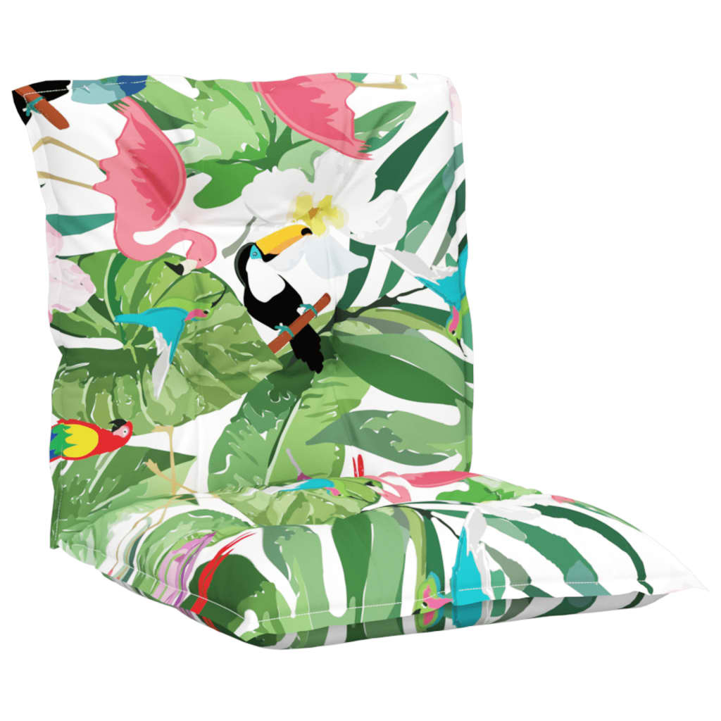 Възглавници за стол с ниска облегалка 4 бр многоцветни текстил