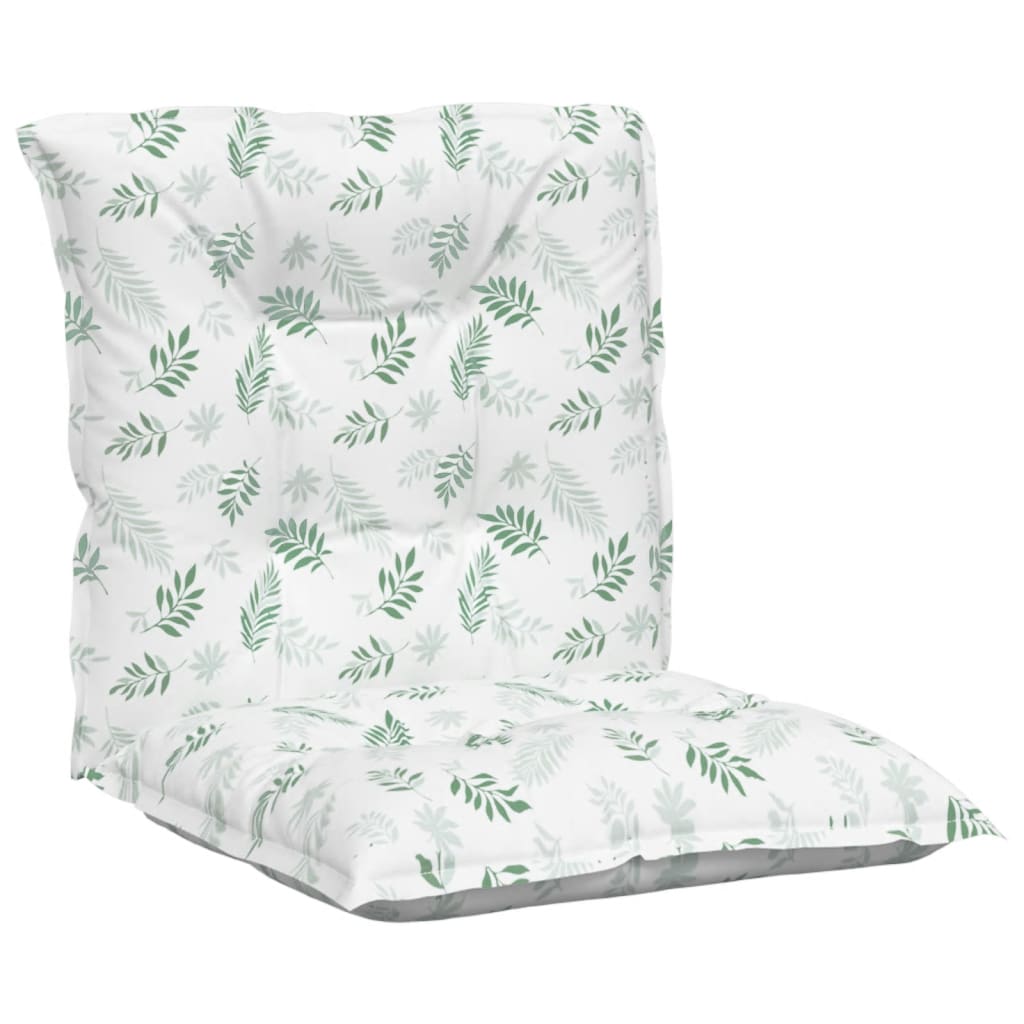 Възглавници за стол с ниска облегалка, 2 бр, на листа, текстил