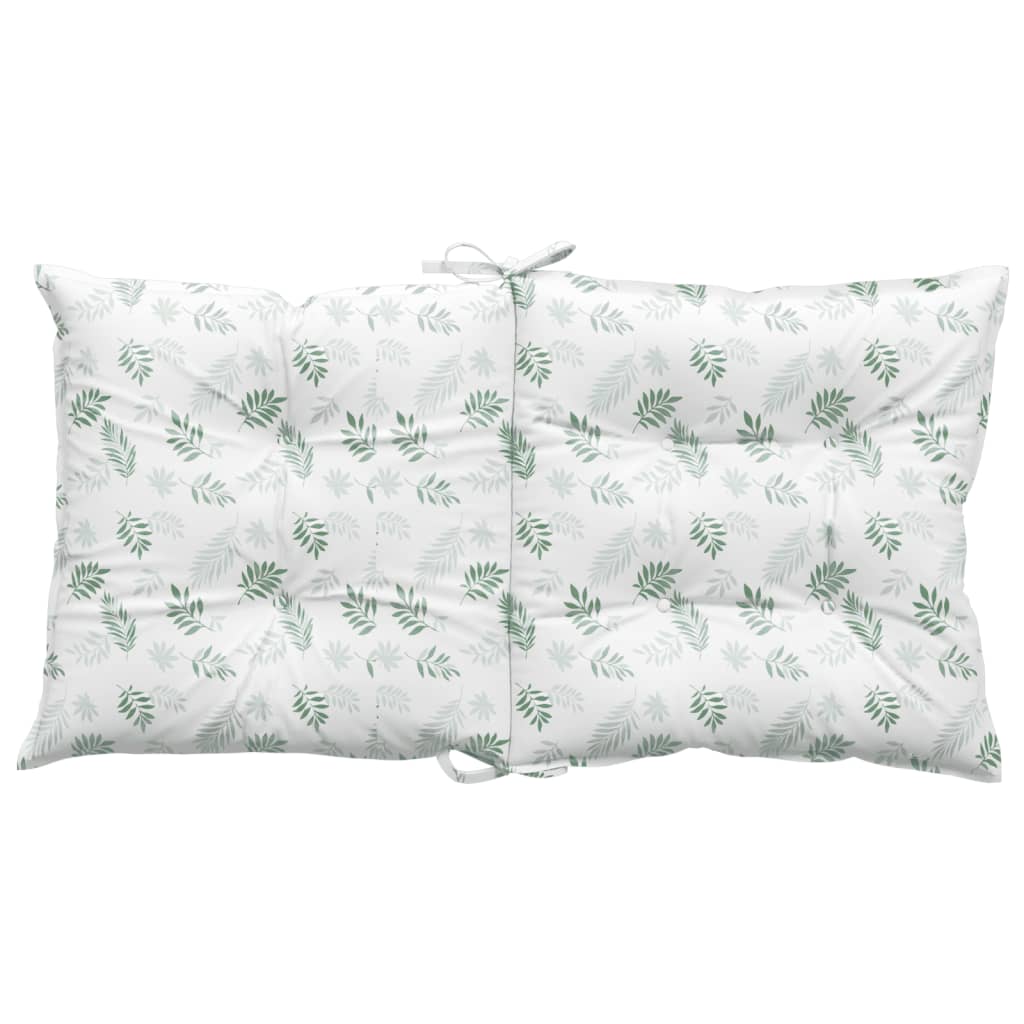 Възглавници за стол с ниска облегалка, 2 бр, на листа, текстил