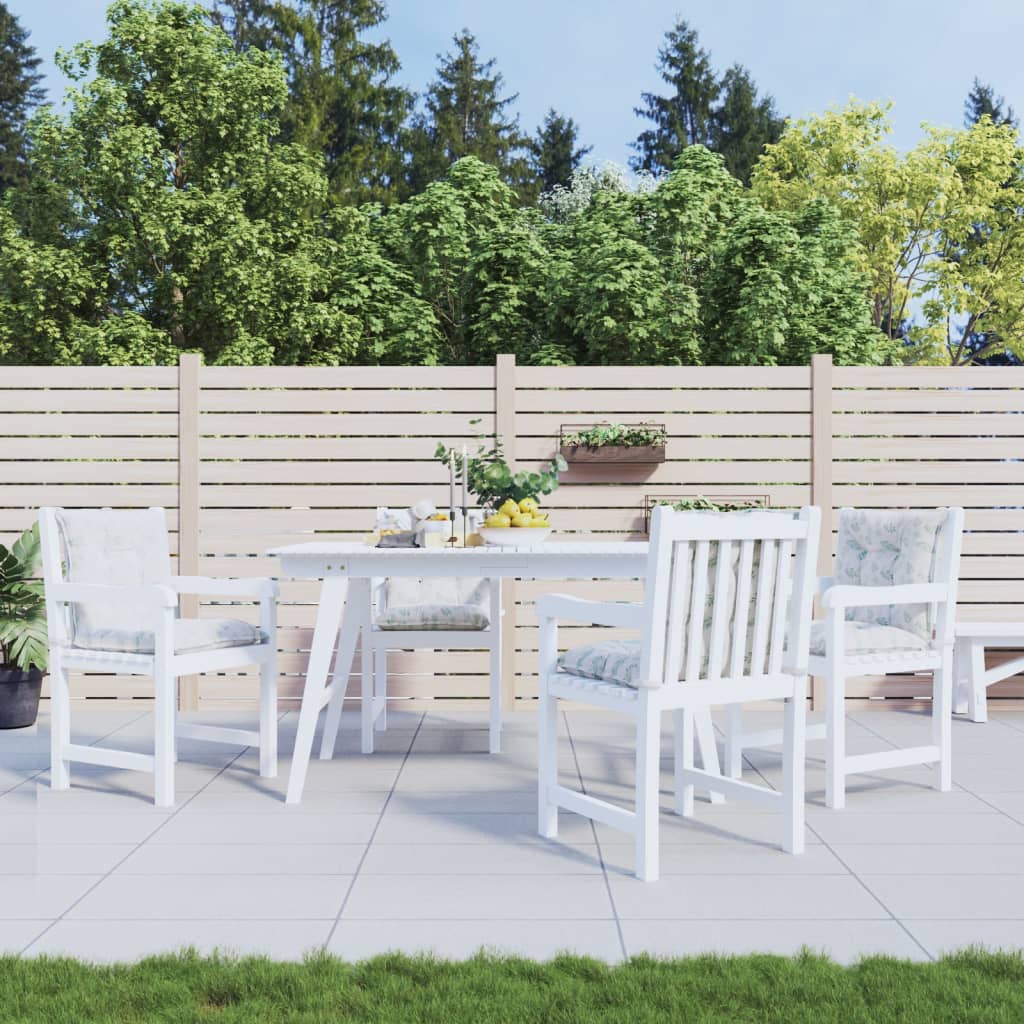 Coussins de chaise à dossier bas lot de 4 modèle de feuille