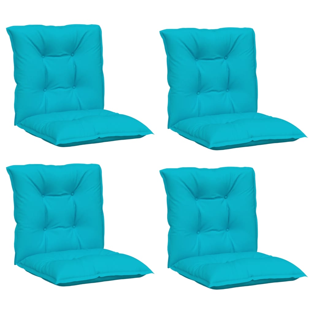 Възглавници за градински столове 4 бр тюркоаз 100x50x7 см плат